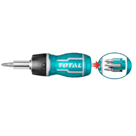 Destornillador Ratchet 8 En 1 Total Tacsds1726-1