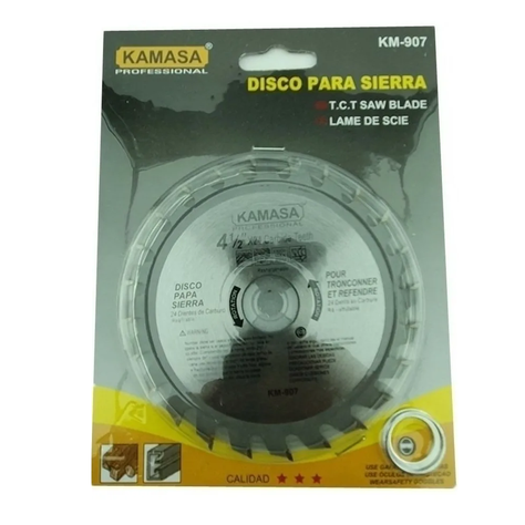 Disco Sierra Circular 4 1/2 Pulgada 24 Dientes Km-0
