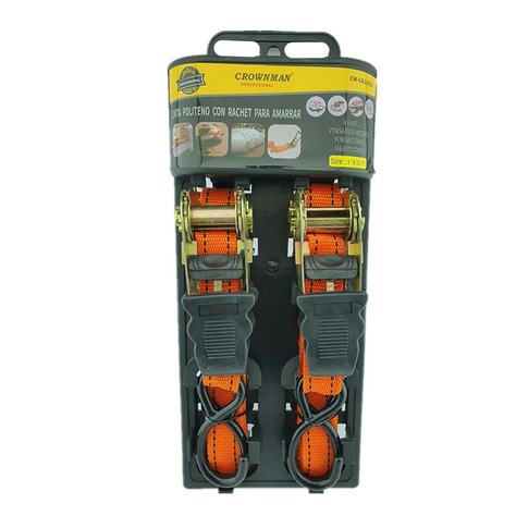 Set 2 Eslinga Cinta Amarre Ratchet 1pulgx15ft Crow-0