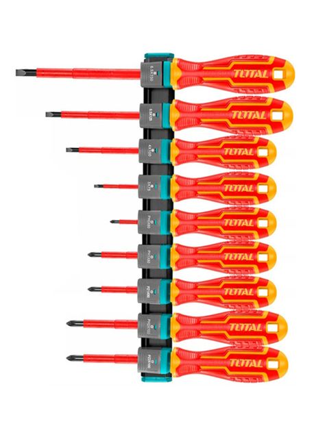 Set Destornilladores Electricos Aislado 9pcs Total Thtis596-1