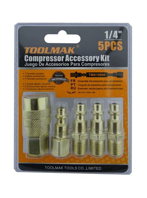 Accesorios Acoples Rapido P/ Compresor 5 Pcs Tmk-0