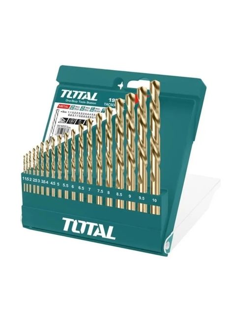 Set De Brocas Para Metal 19 Piezas Total Tacsd0195-0