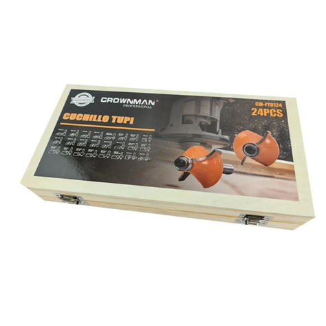 Fresas Madera 1/4 6.35mm Tupi Fresadora 24pcs Crow-2