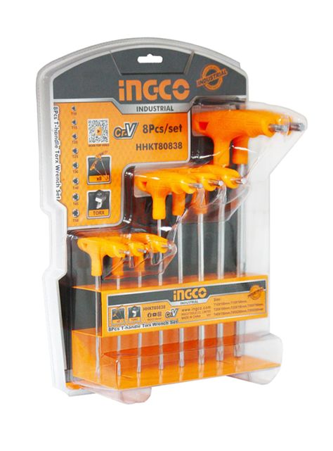 Set Juego Llaves Allen Torx C/mango T 8 Pcs Ingco Hhkt80838-0