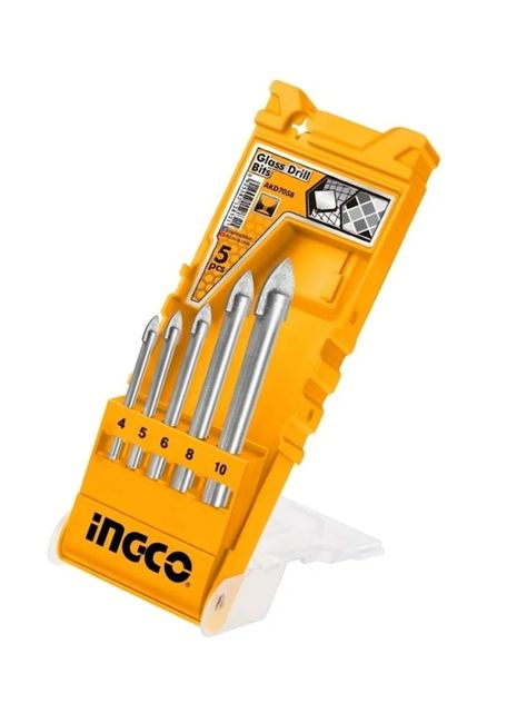Set Brocas Punta Flecha Cerámica Vidrio 5pcs Ingco-1