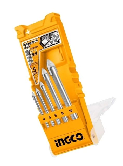 Set Brocas Punta Flecha Cerámica Vidrio 5pcs Ingco-2