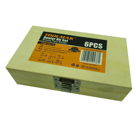 Fresas Madera 6 Pcs 1/4 Tupi Router Fresadora Tmk-2
