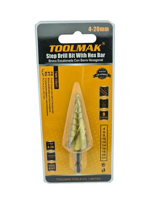 Broca Pino Escalonada Barra Hexagonal 4 - 20mm Tmk-0