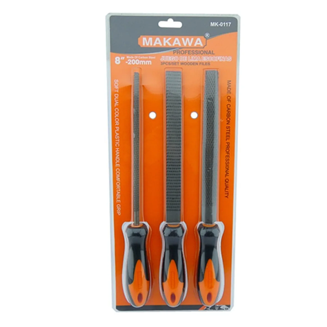 Limas Escofinas P/ Madera 8 Pulgadas 3 Pcs Mk0117-0