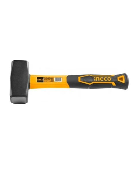 Combo Martillo Mazo 1500g Mango Fibra Vidrio Ingco-0