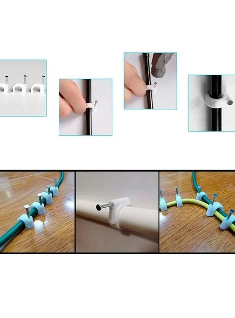 Grapa Grampa Rg6 Cable 9mm Blanco 100 Unds Tmk-2