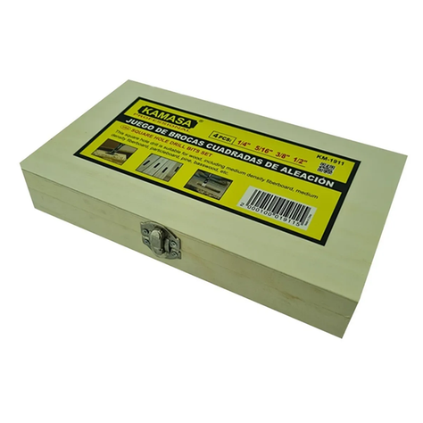 Set Brocas Agujero Cuadrado P/ Madera 4 Piezas Km-2