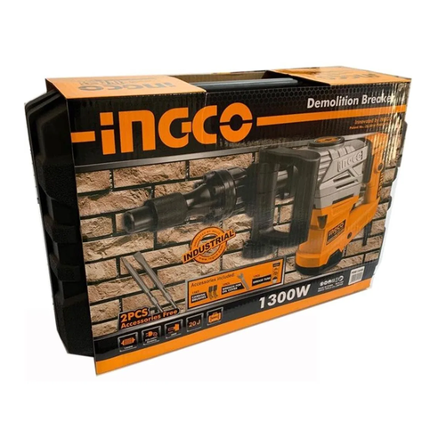 Martillo Demoledor Cincelador 1300w 6kg Ingco-2