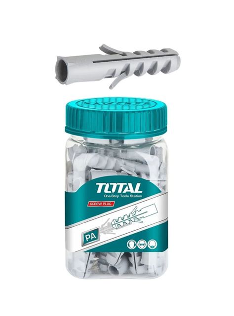 Tarugo Nylon 6mm Plástico Con Tope 200 Unds Total-2