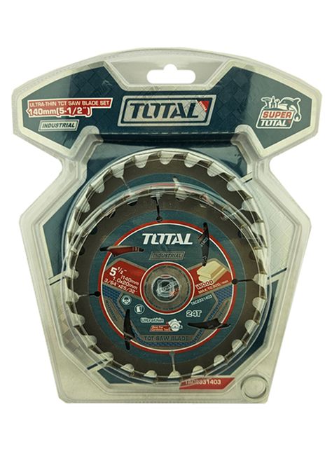 Pack 2 Hoja Disco Sierra Circular 5 1/2 24 Dientes Total-0