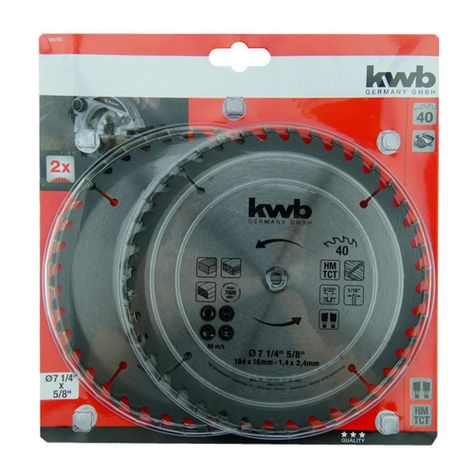 Pack 2 Disco Sierra Circular 7 1/4 40 Dientes Kwb-0