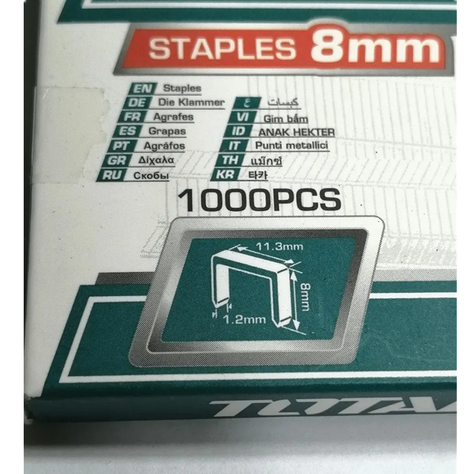 Grapas Corchetes 8x1.2mm Caja 1000 Unidades Total-1