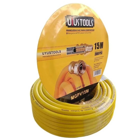 Manguera Compresor De Aire 1/4 15 Mts 300psi Uyus-0