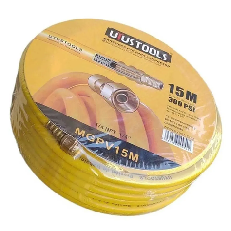 Manguera Compresor De Aire 1/4 15 Mts 300psi Uyus-3