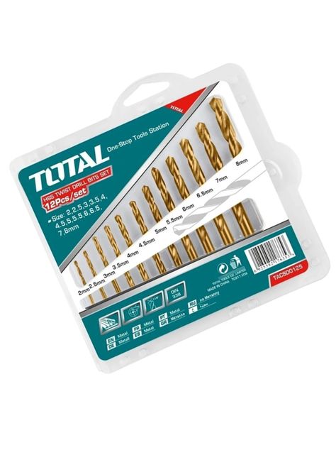 Set Juego De Broca Para Metal 12 Piezas Total Tacsd0125-1