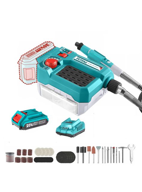Herramienta Rotativa Mini Torno Multiuso+40 Acc 20v Total  -0