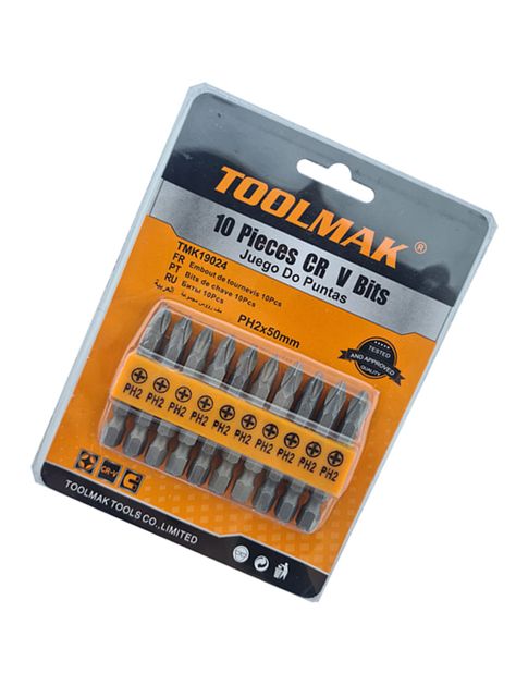 Puntas Phillips Hexagonal Ph2x50mm 10 Piezas Magnetico Tmk-2