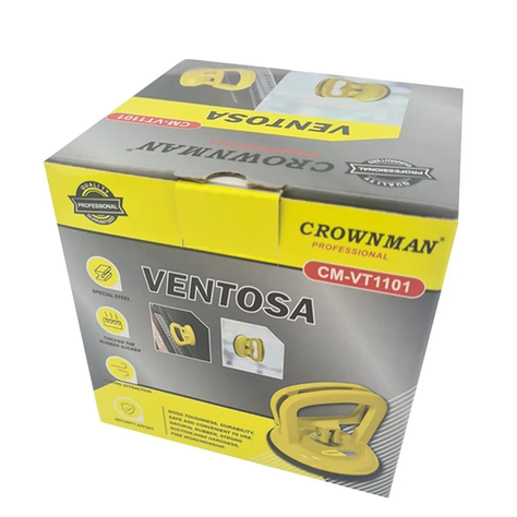 Ventosa Para Vidrio 25 Kg Crownman Cmvt1101-1