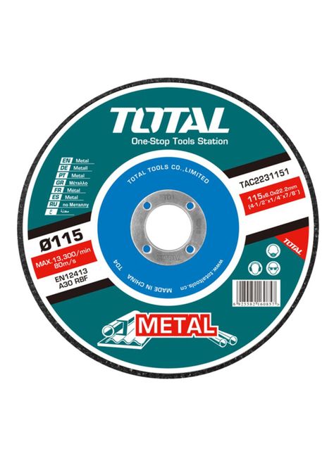 Disco De Desbaste Para Metal 115mm Total Tac2231151-0