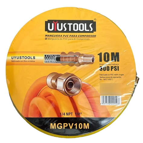 Manguera Para Compresor De Aire 1/4 10 Mts 300psi Uyustools-2