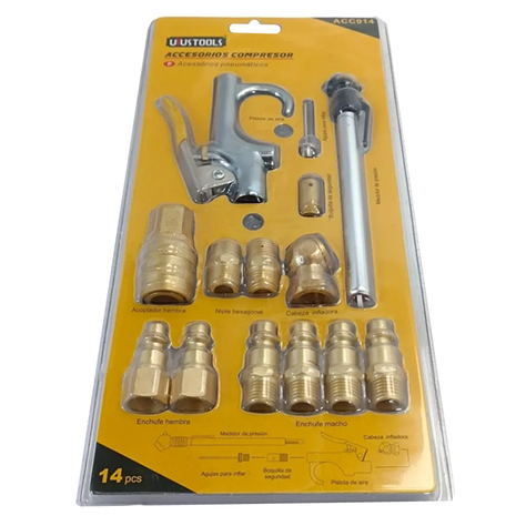 Kit Accesorios Para Compresor 14 Piezas Uyustools-3
