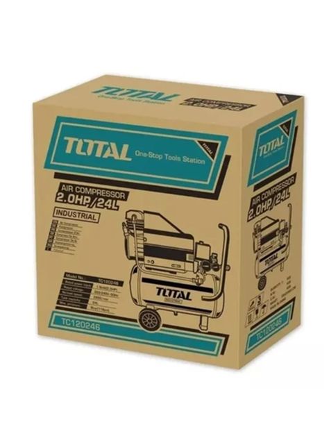 Compresor De Aire 24lts / 2 Hp / Total Tc120246-1