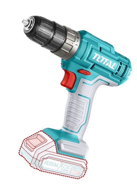 Taladro Atornillador Inalambrico 12v Bat+carg Total Tdli1218-1