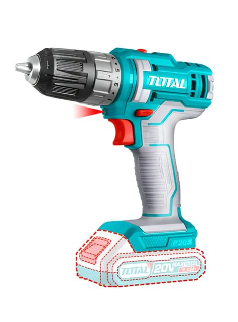 Taladro Atornillador Inalambrico 10mm 20v Total Tdli200515-0