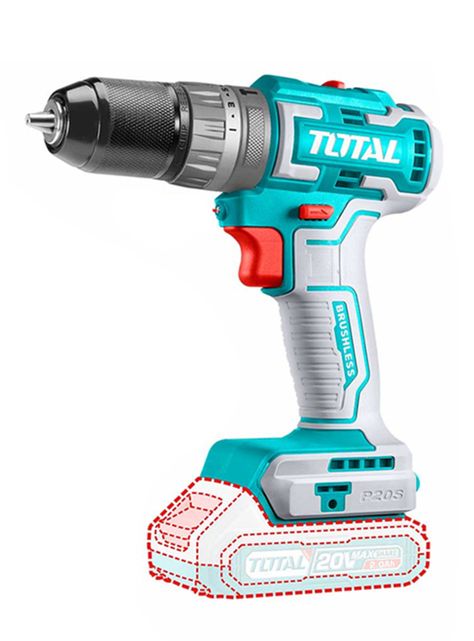 Taladro Atornillador 20v 2bat+ Cargador Total Tdli20508-1
