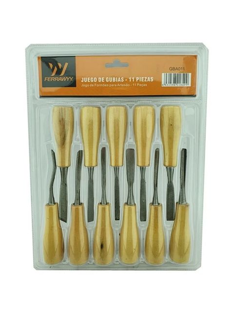 Cinceles Para Tallar Madera Gubia 11 Piezas Fw-0