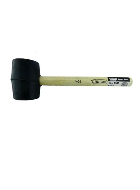 Combo Martillo Mazo Maceta De Goma 16oz Slrh16-2