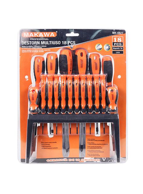 Kit Set Juego Destornilladores 18 Piezas Makawa Mk0821-2