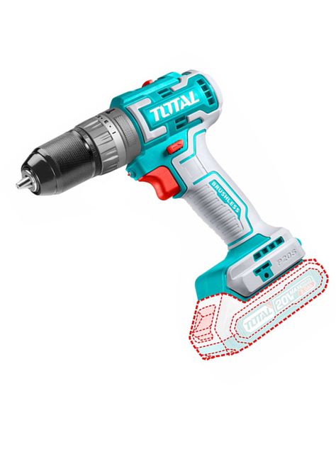 Taladro Atornillador Percutor 10mm 20v 2bat+ Carg Tidli20508  -2