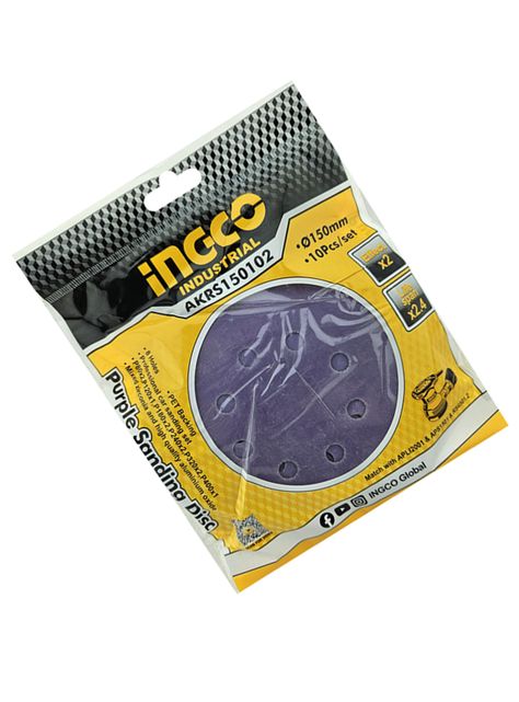 10 Disco Lija Zirconio 150mm Velcro Grano Variado Akrs150102  -1