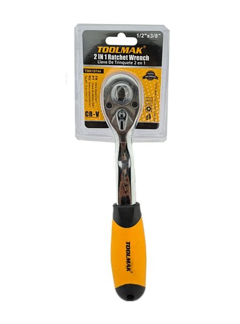Llave Chicharra Combinada 2 En 1 1/2 Y 3/8 Toolmak-2