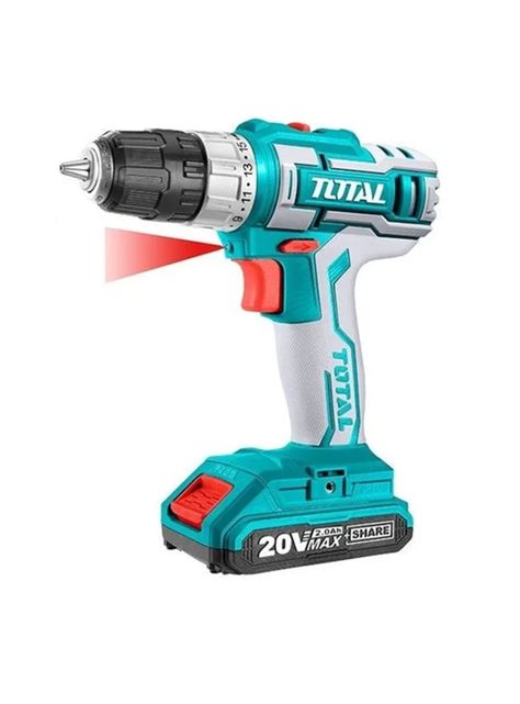 Taladro Atornillador 20v 10mm 2 Bat+ Carg Total-1