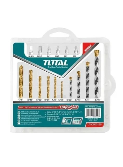 Set Puntas Mechas Metal Concreto 16 Piezas Total-0