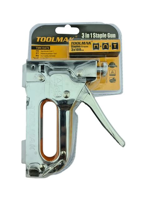 Grapadora Manual De Metal 3 En 1 Toolmak Tmk19479-0