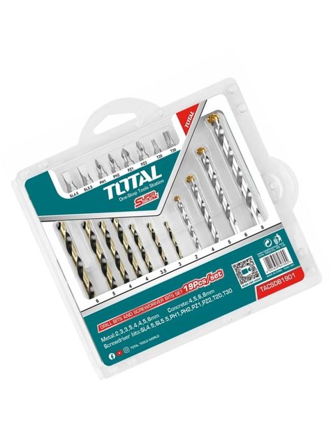 Brocas Y Puntas Atornillador Taladro 19 Pcs Total-1