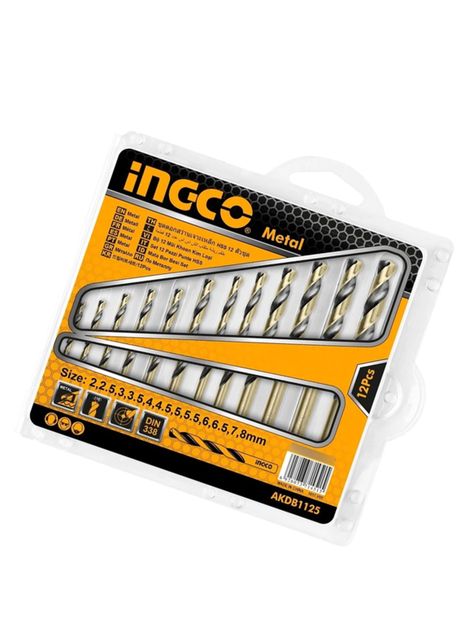 Set De Broca Para Metal 12 Piezas Ingco Akdb1125-2