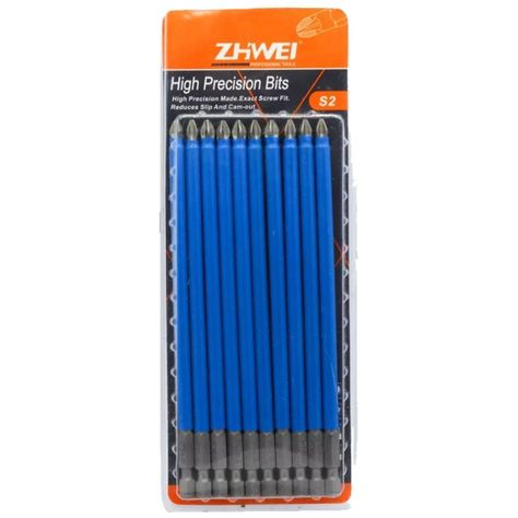 Puntas Destornillador Imantadas Ph2 Largas 15 Cm 10 Unidades-1