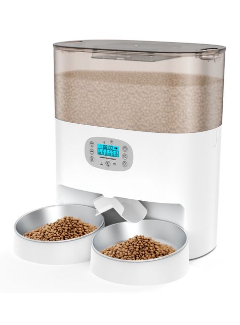 Dispensador Automático Comida Gato Doble Plato 5.6 L-0