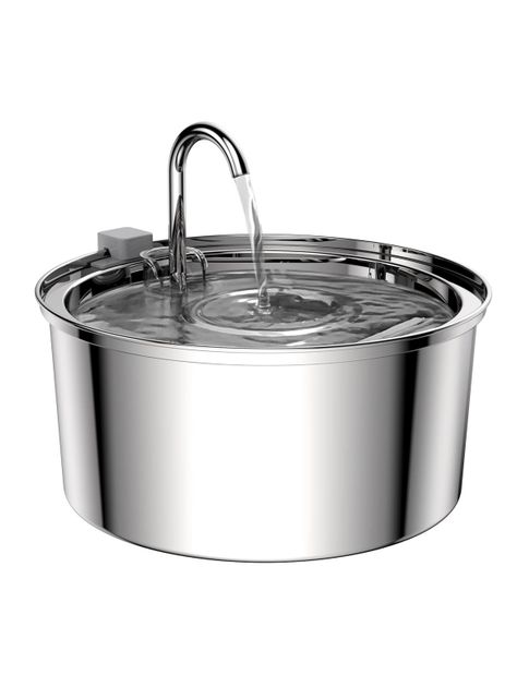 Bebedero Gato Automático Acero Inox Llave Silencio-0