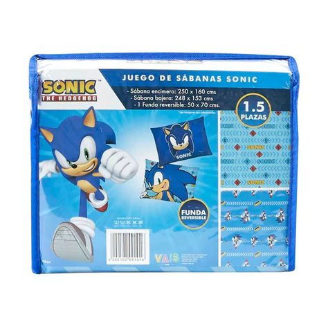 SONIC THE HEDGEHOG - JUEGO DE SABANAS  - 1.5 PLAZA - VAIS-3