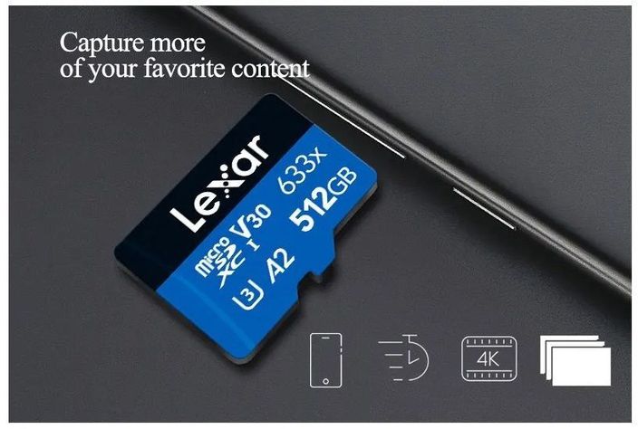 TARJETA MICRO SD LEXAR 512 GB BLUE SERIES-2